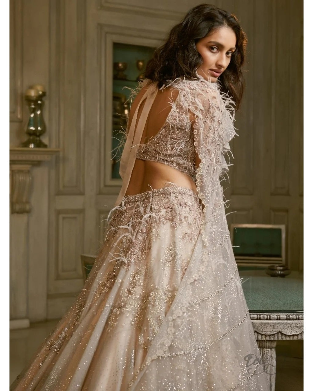 Aafreen Shimmer Tulle Lehenga Set