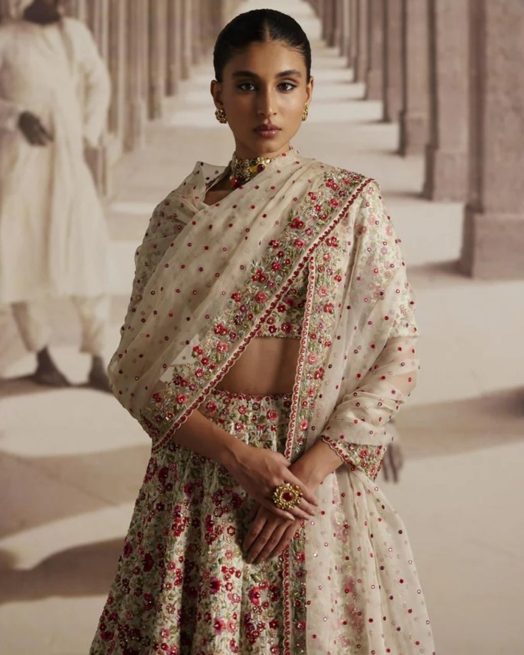 Floral Threadwork Lehenga