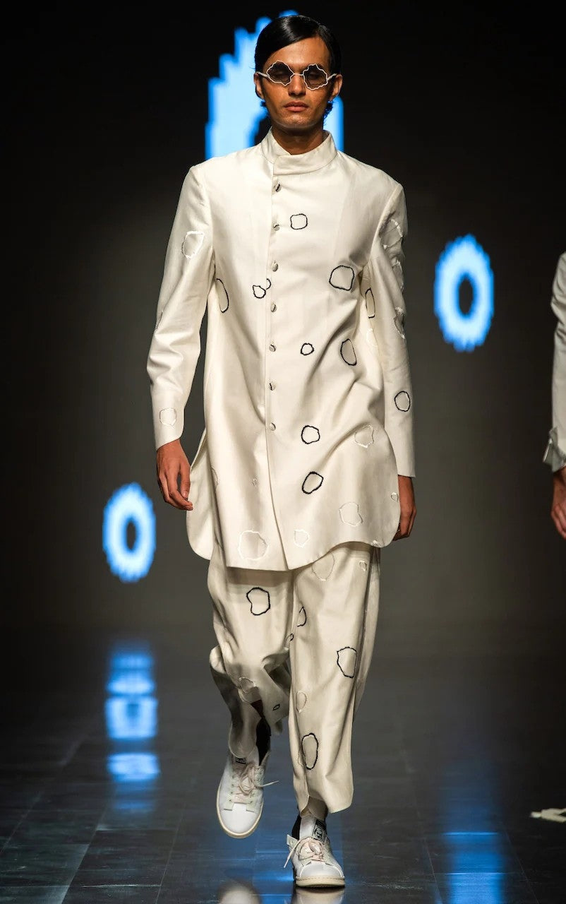 Moth Circles Embroidered Jacket Set