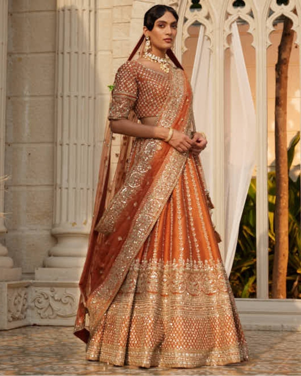 Rust Aster Lehenga Set