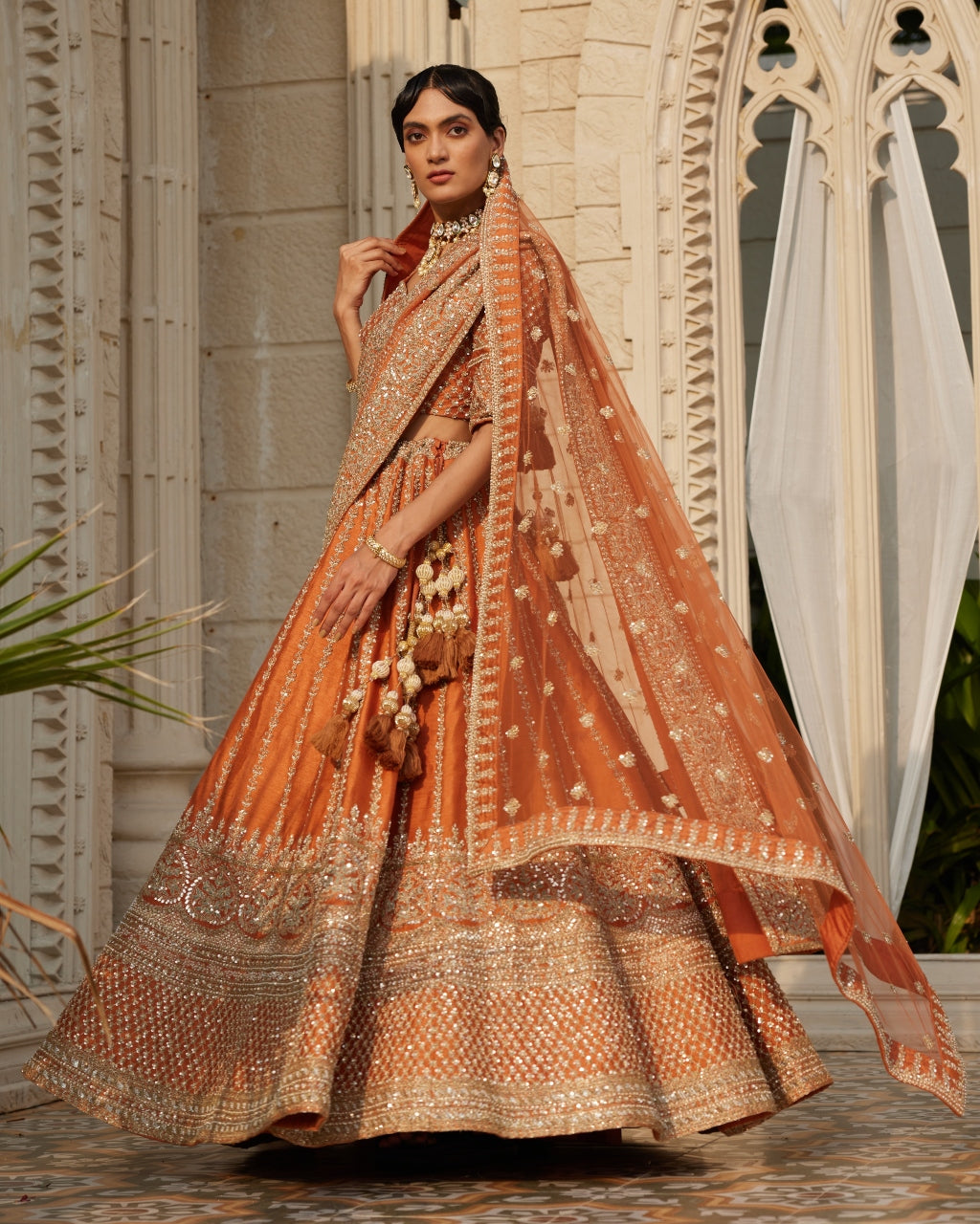 Rust Aster Lehenga Set