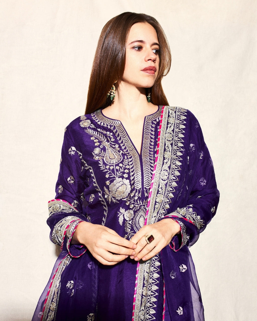 Golconda Amaya Purple Palazzo Set