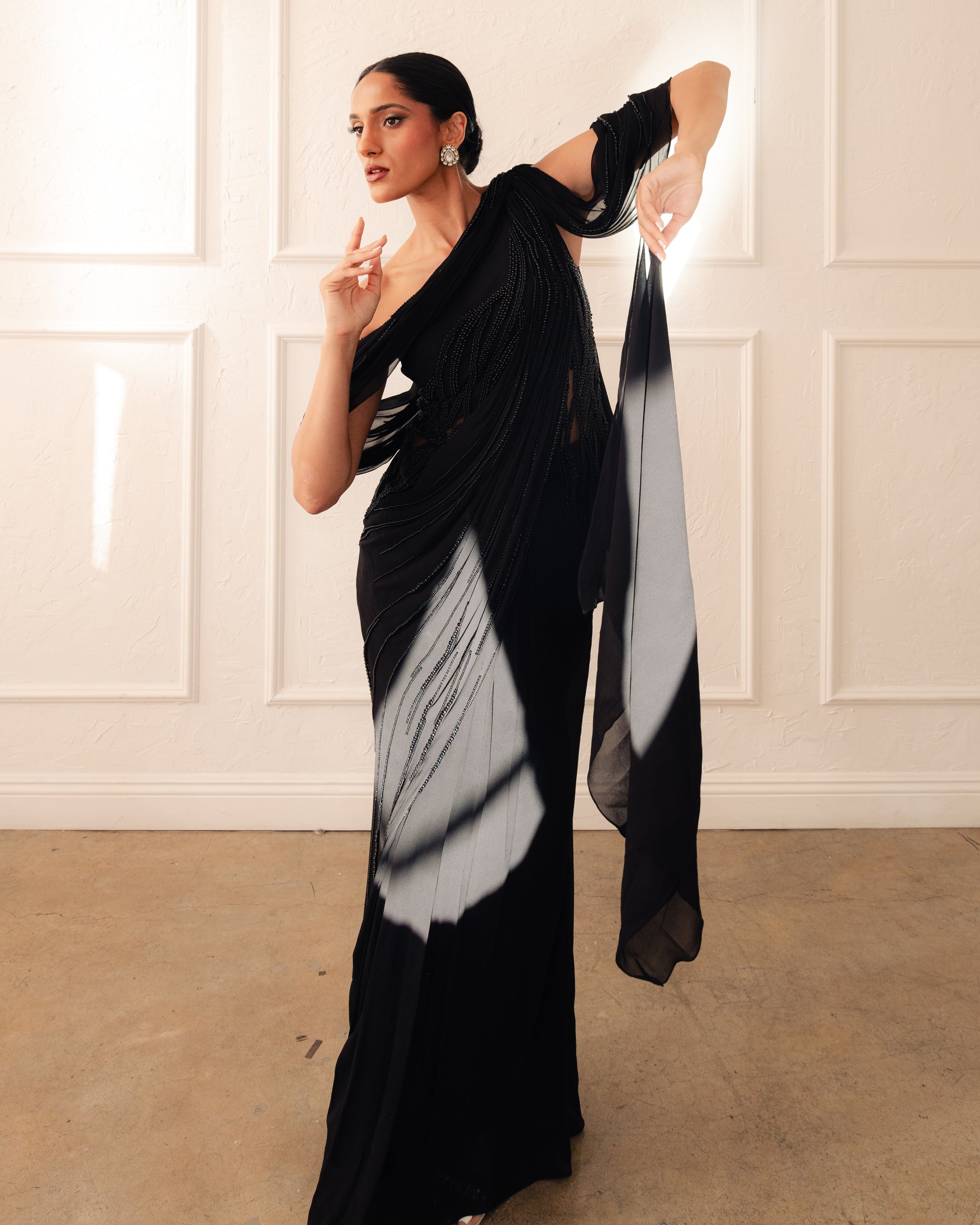 The Grecian Mist Sari