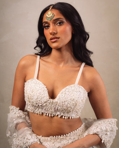 Saina Multi-Colored Three-Dimensional Lehenga Set