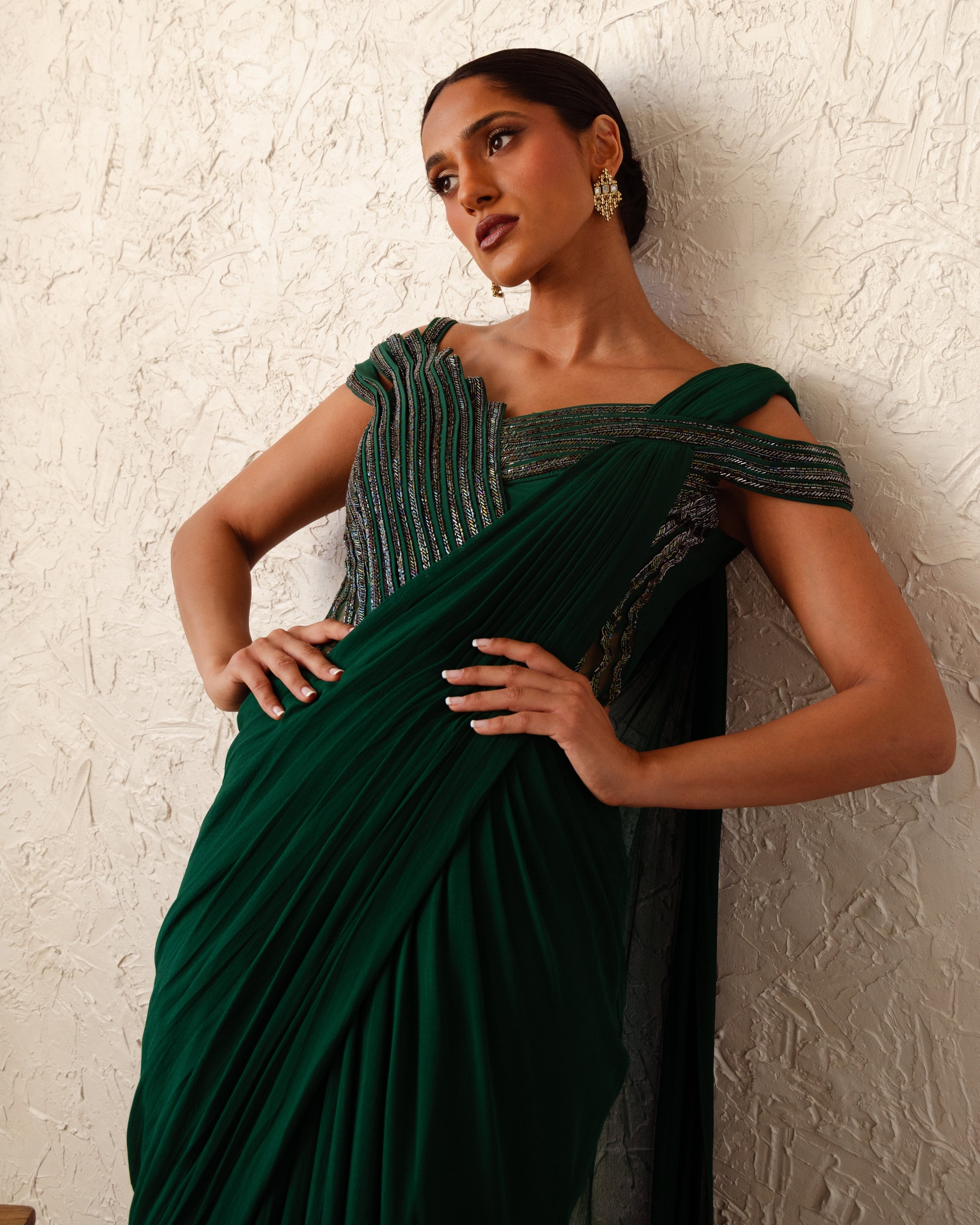 The Orbit Bloom Sari Gown