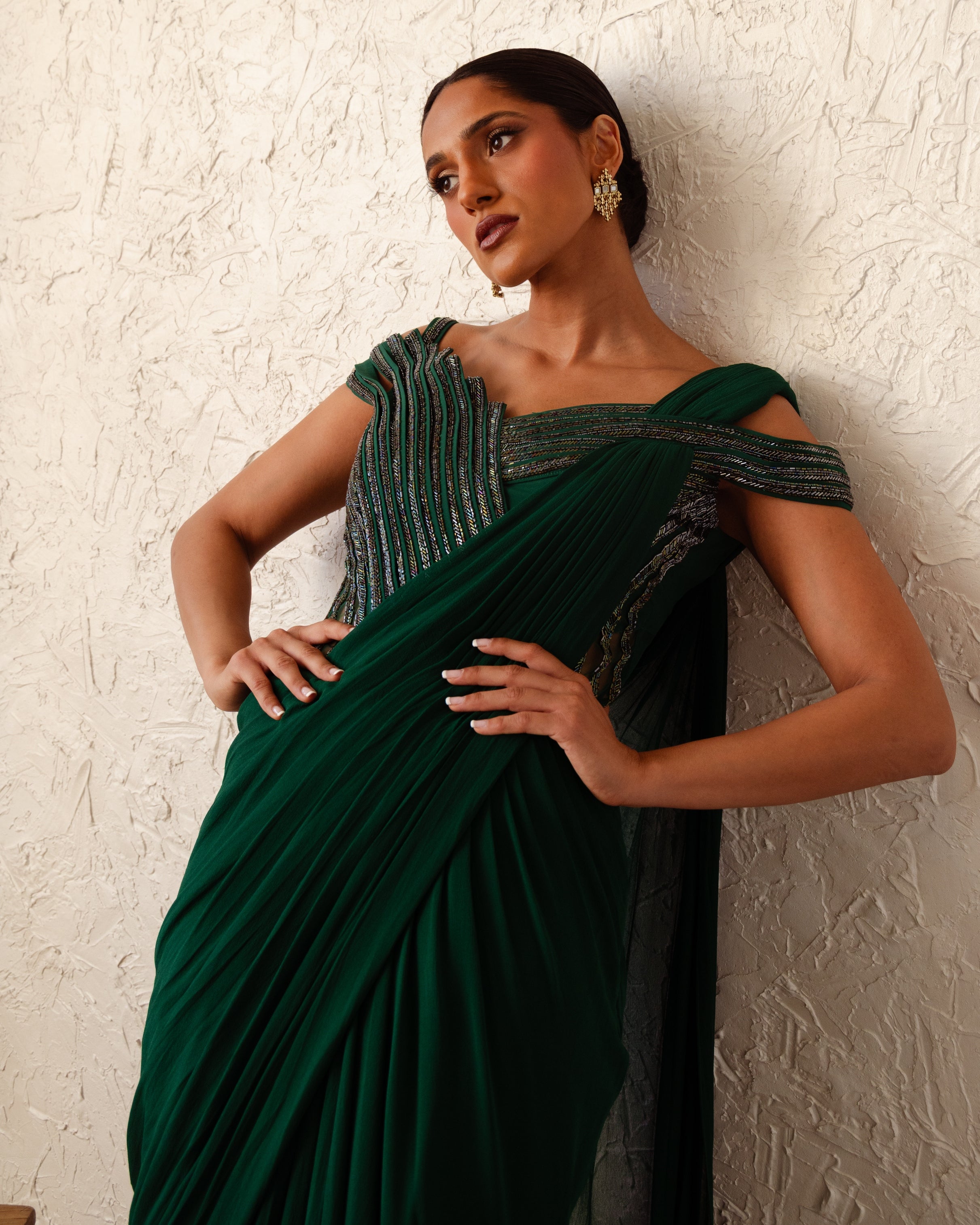 The Orbit Bloom Sari Gown