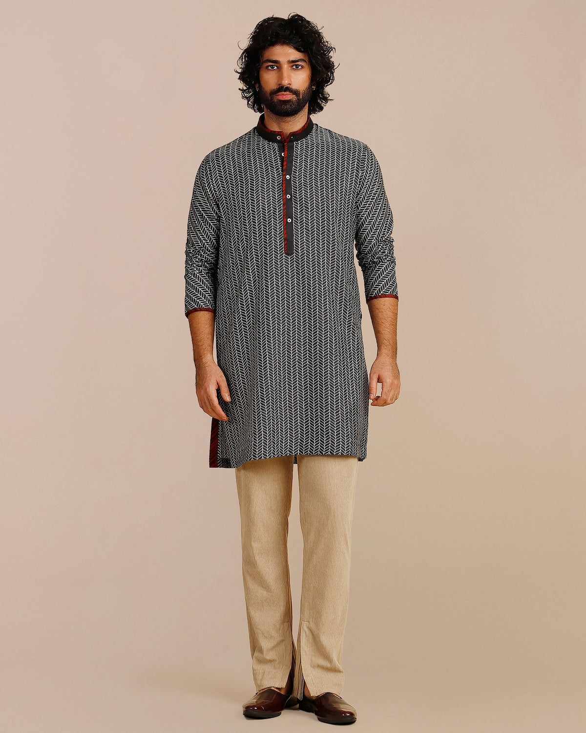 Linear Chevron Kurta