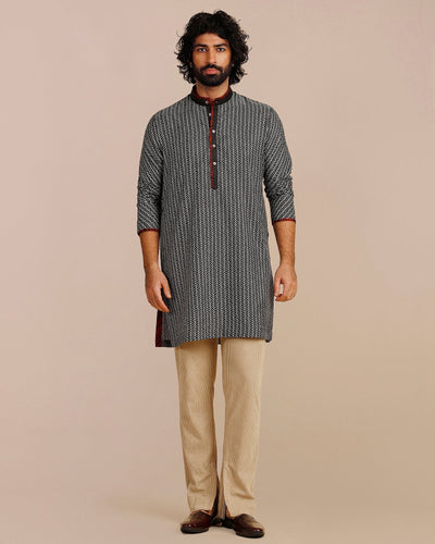 Linear Chevron Kurta
