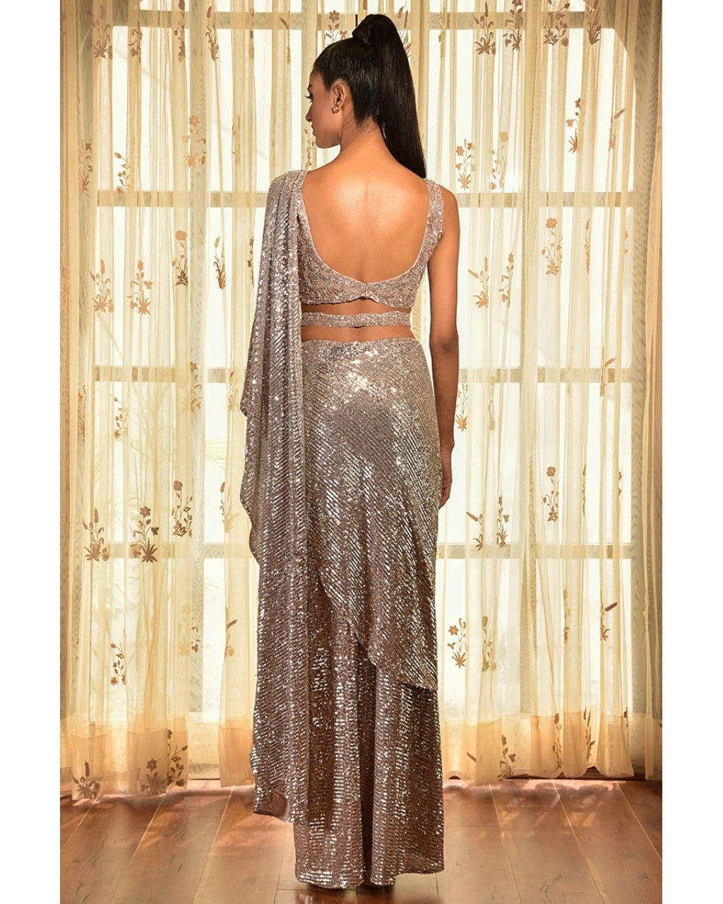 Sweet Poetess Drape Sari Gown