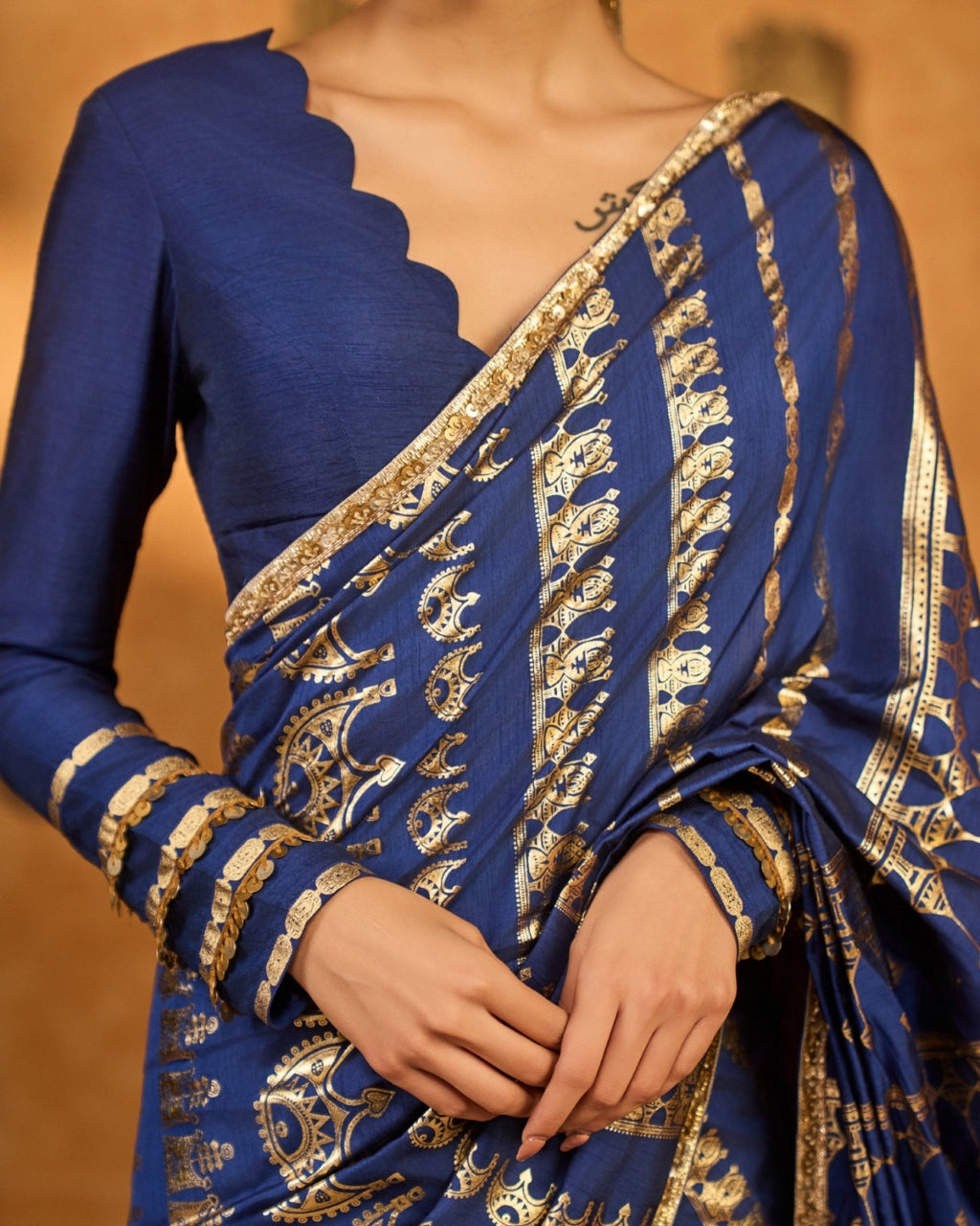 Sapphire Midas Touch Sari Set