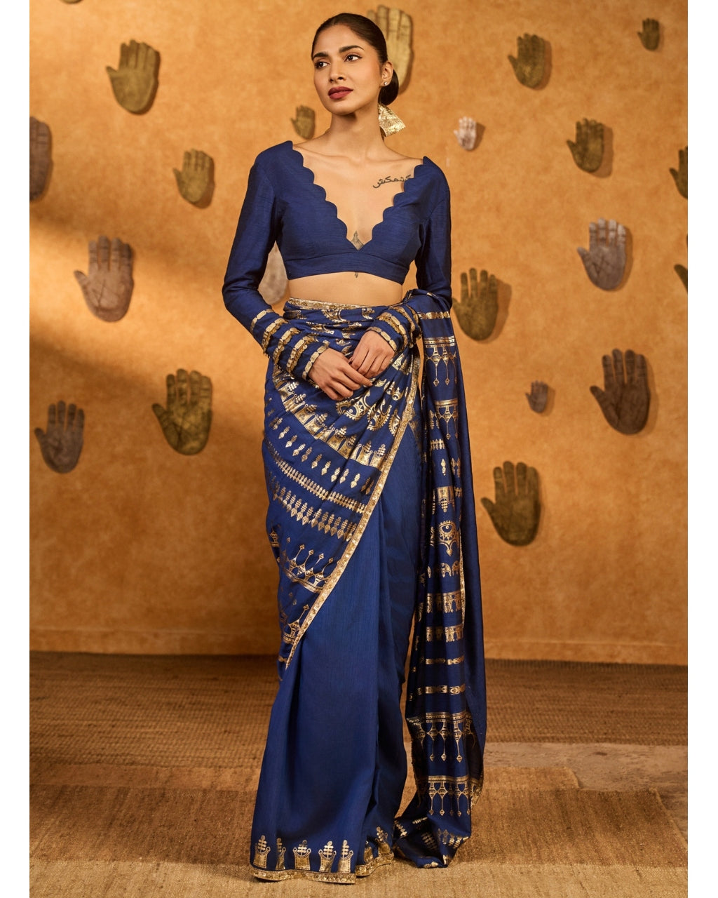 Sapphire Midas Touch Sari Set