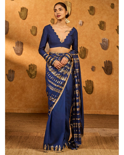 Sapphire Midas Touch Sari Set