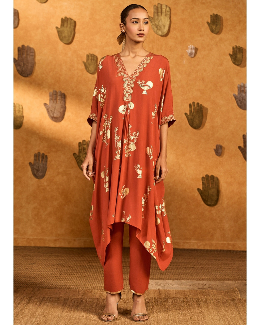 Rust Moon Garden Kurta Set