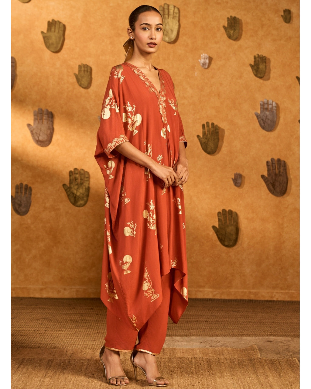 Rust Moon Garden Kurta Set
