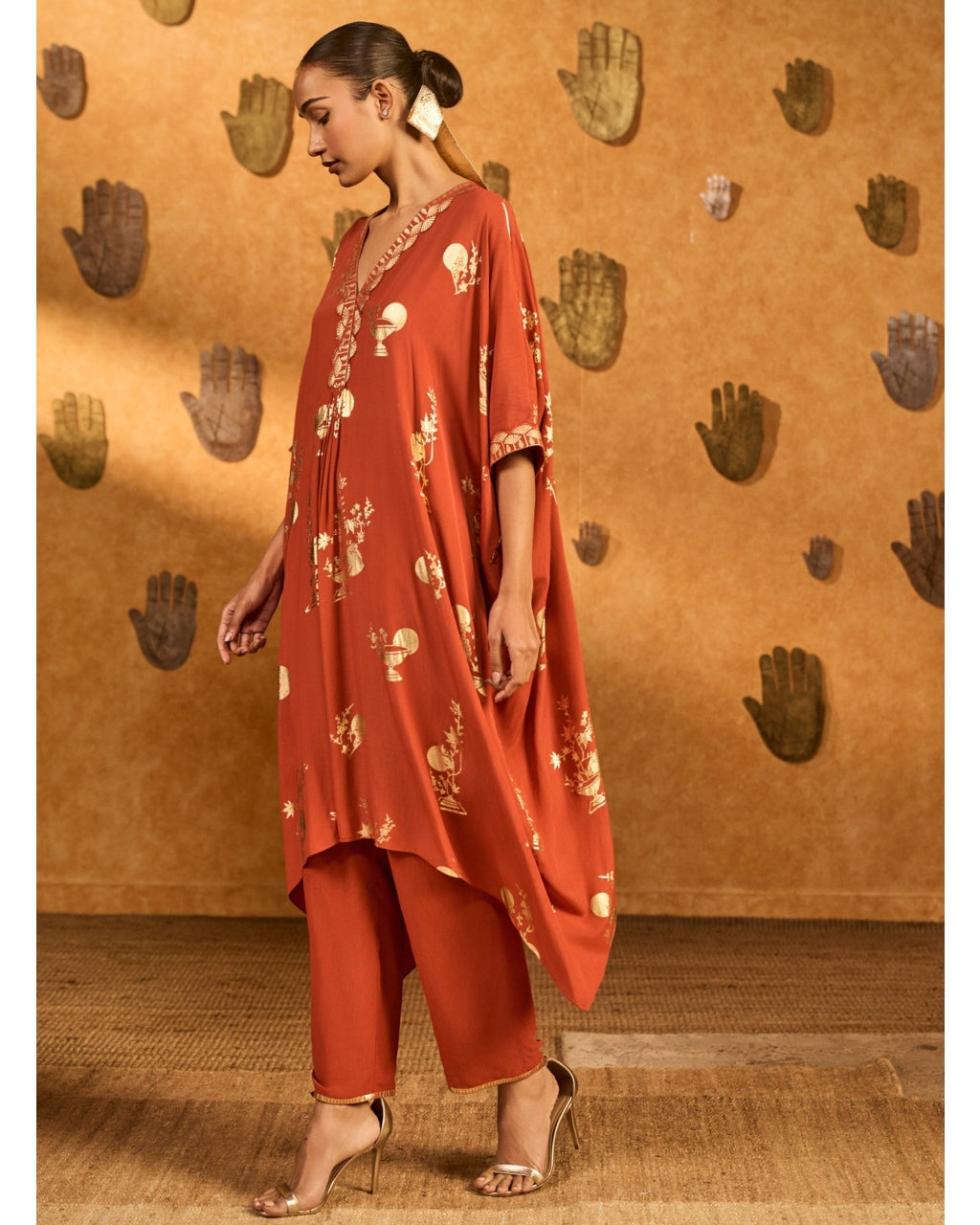 Rust Moon Garden Kurta Set