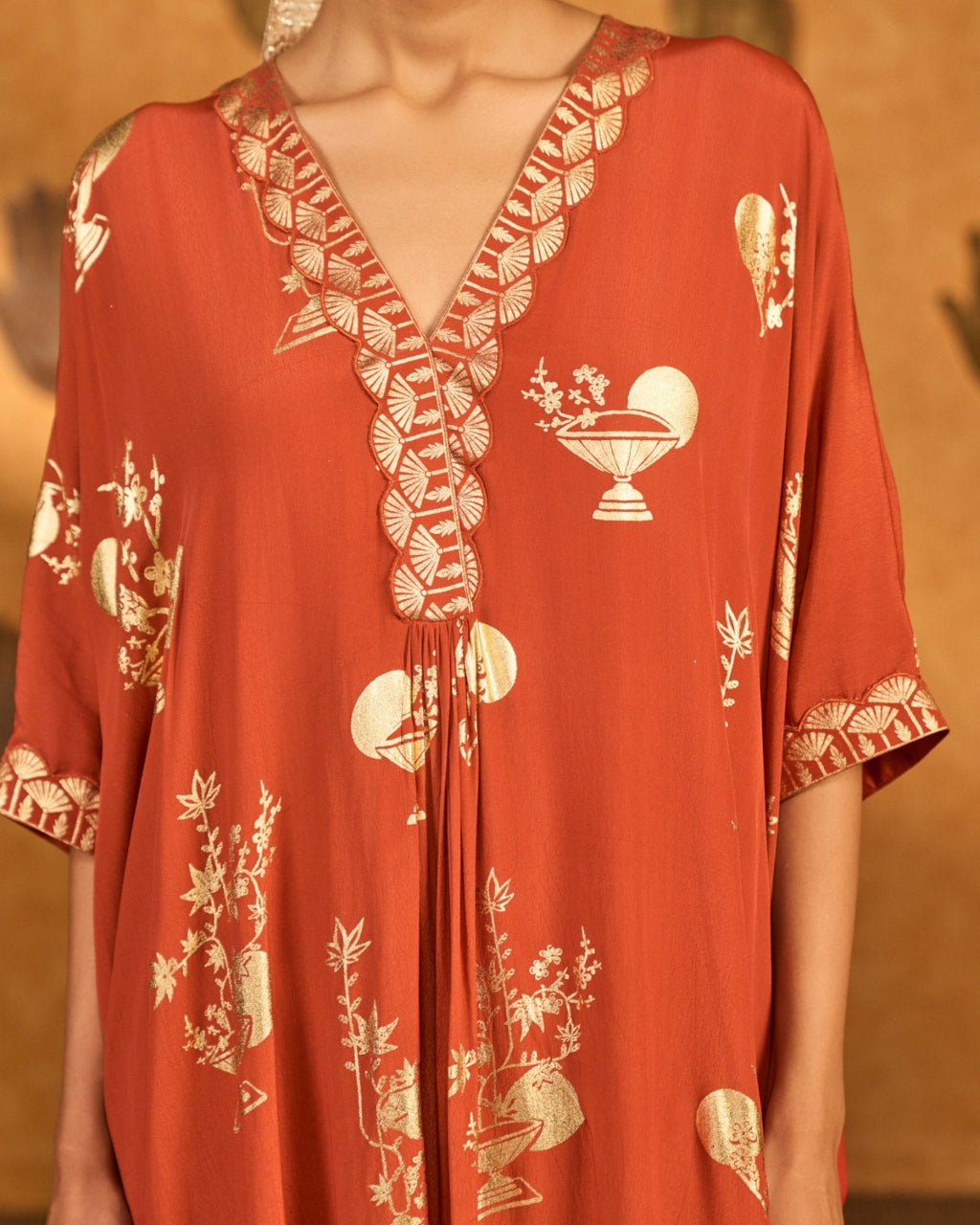 Rust Moon Garden Kurta Set