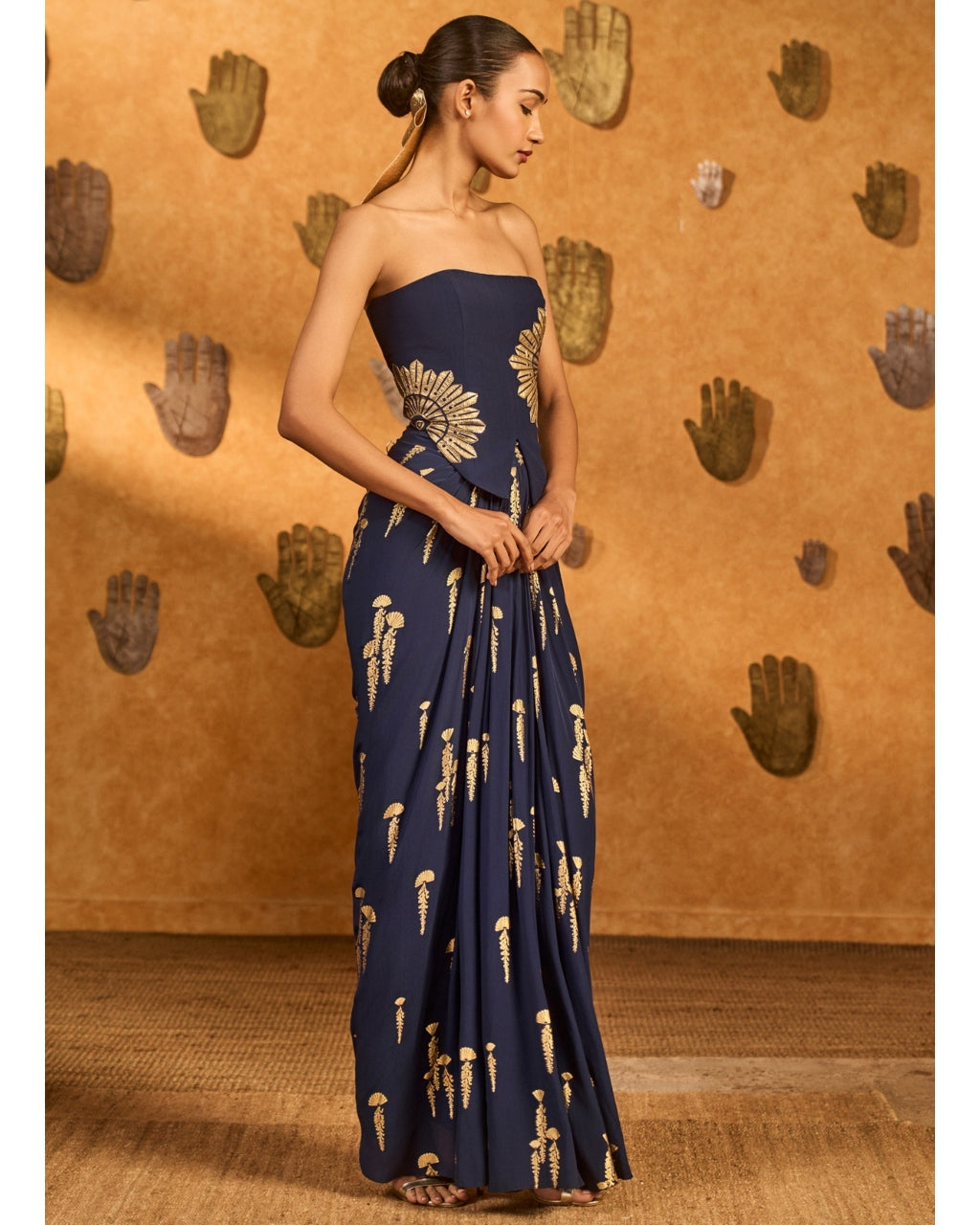 Navy Blue Cherry Vine Fusion Set