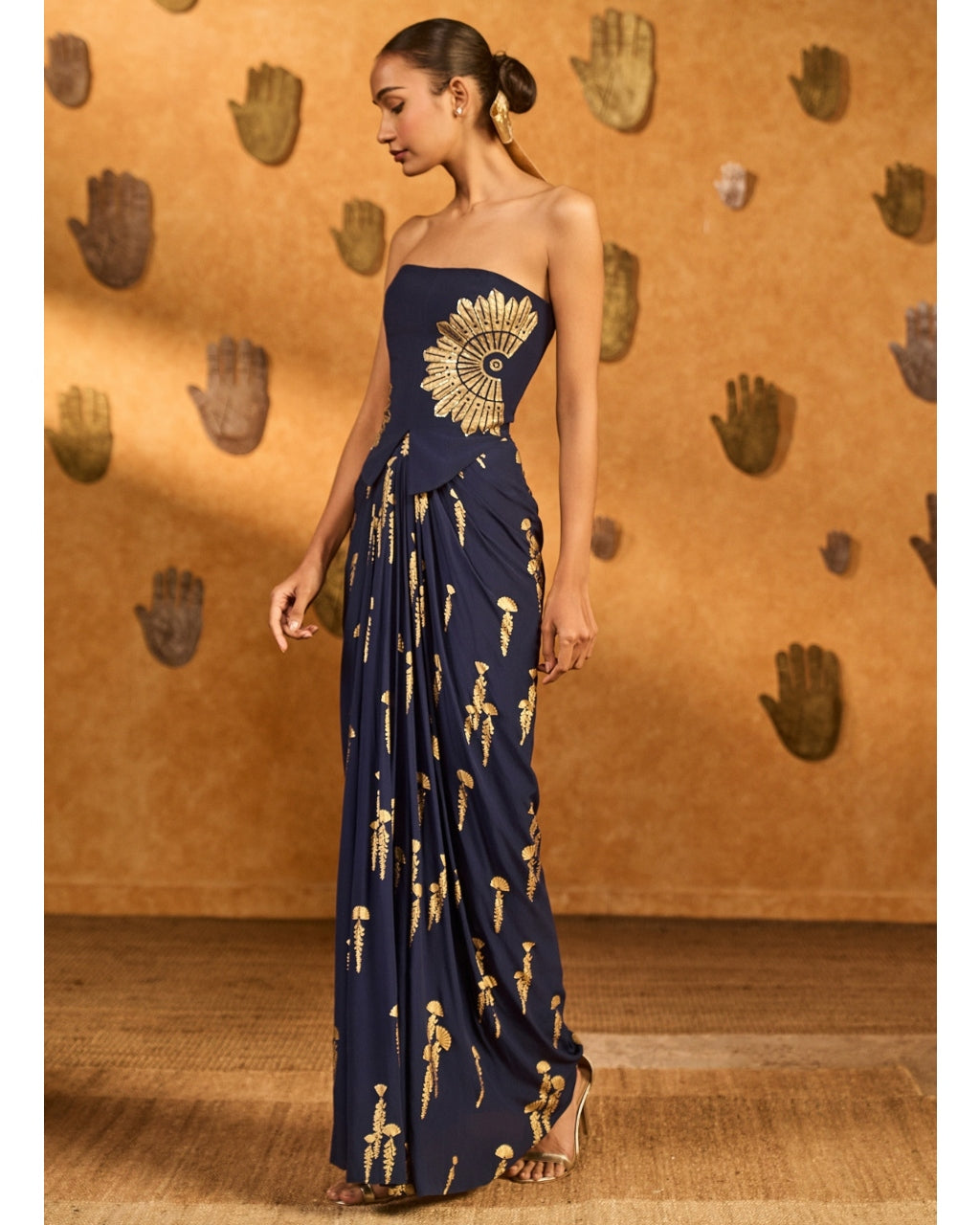 Navy Blue Cherry Vine Fusion Set