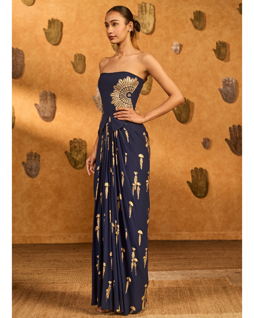 Navy Blue Cherry Vine Fusion Set