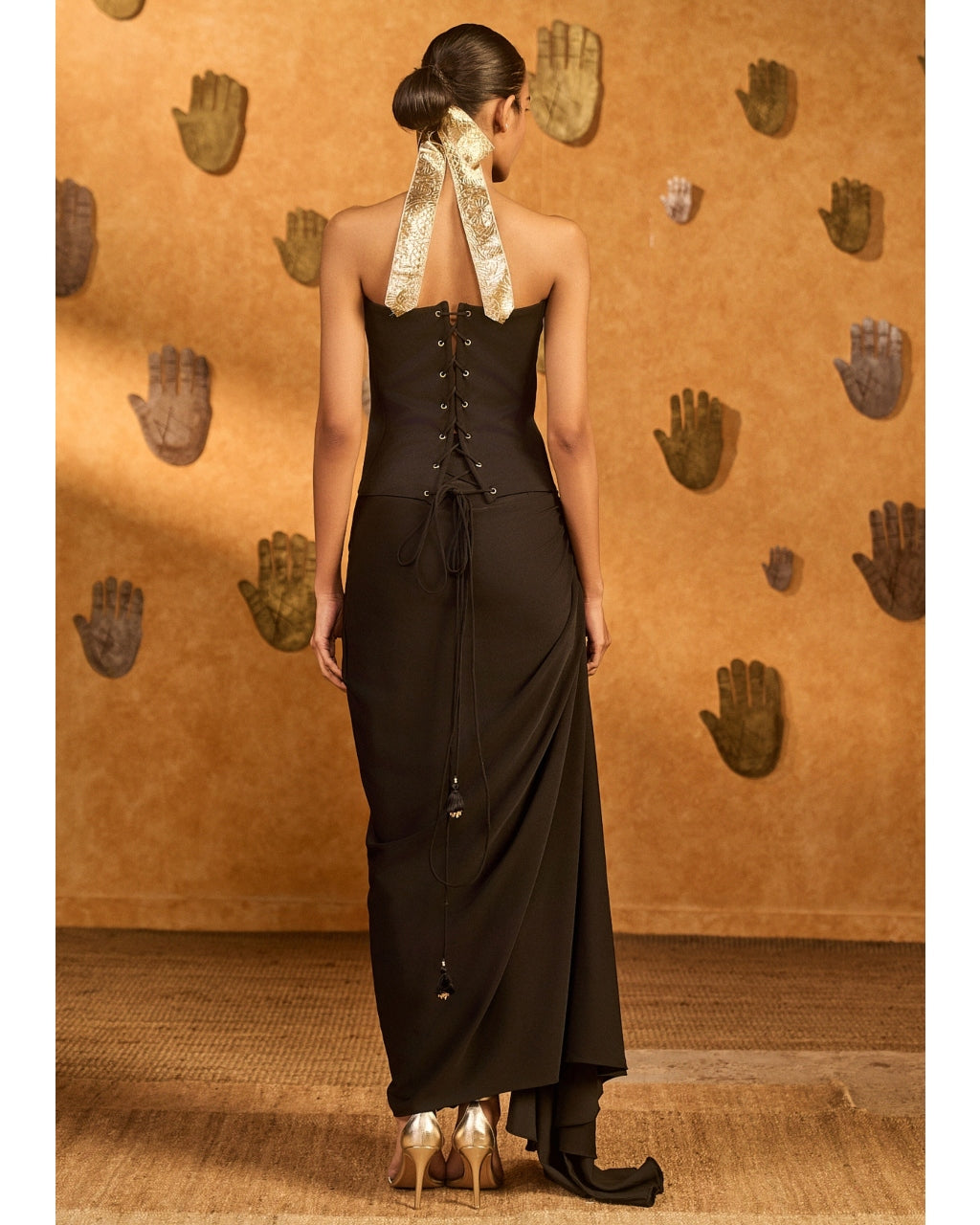 Black Cherry Vine Corset Set