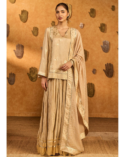 Oatmeal Crane Dawn Skirt Set