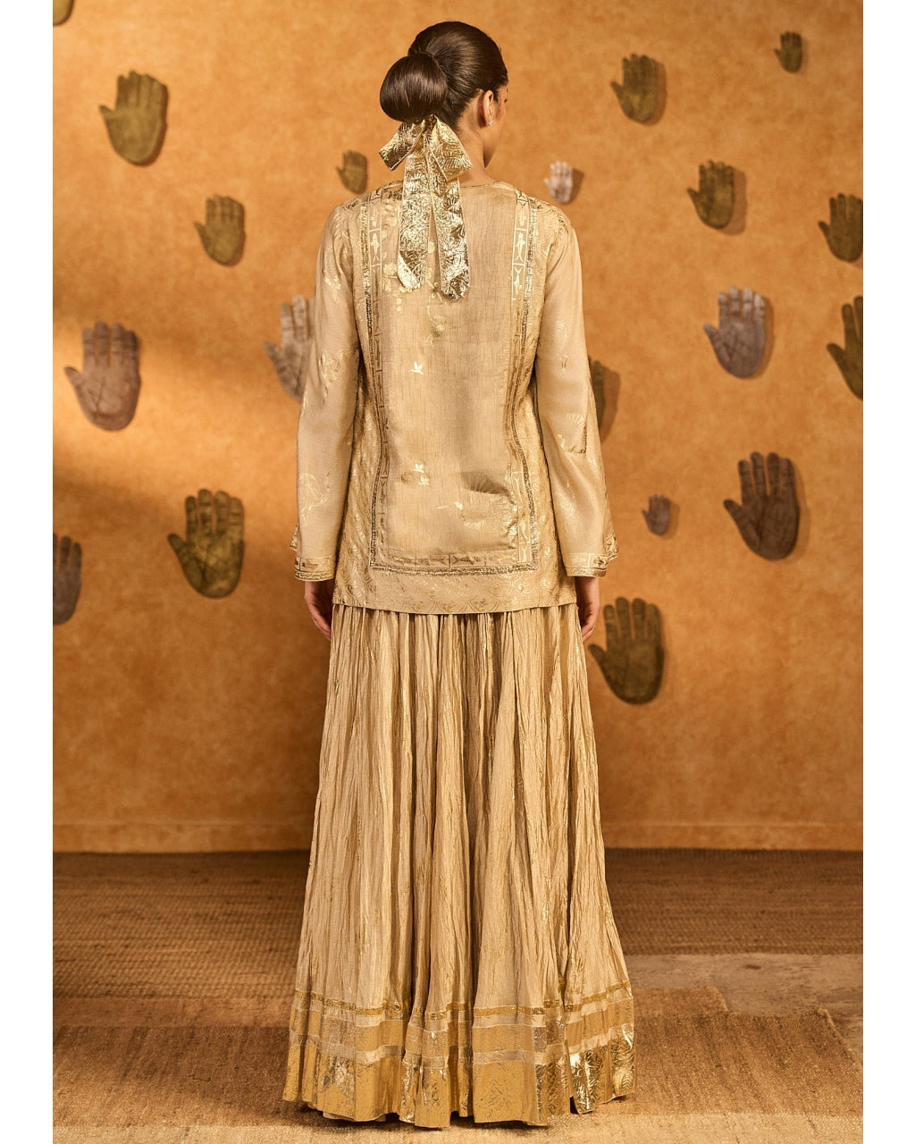 Oatmeal Crane Dawn Skirt Set