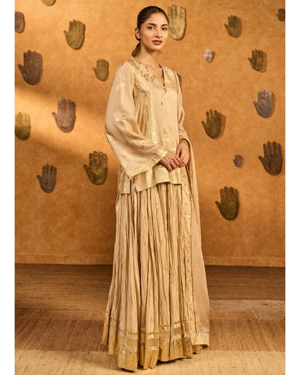 Oatmeal Crane Dawn Skirt Set