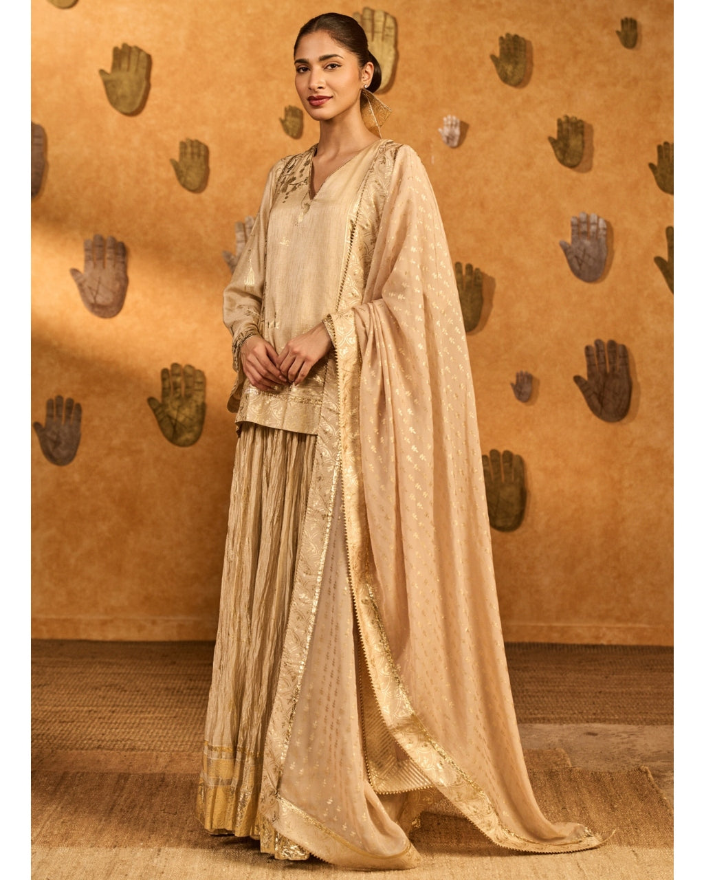 Oatmeal Crane Dawn Skirt Set