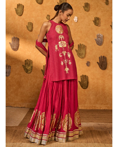Raspberry Moonfish Skirt Set