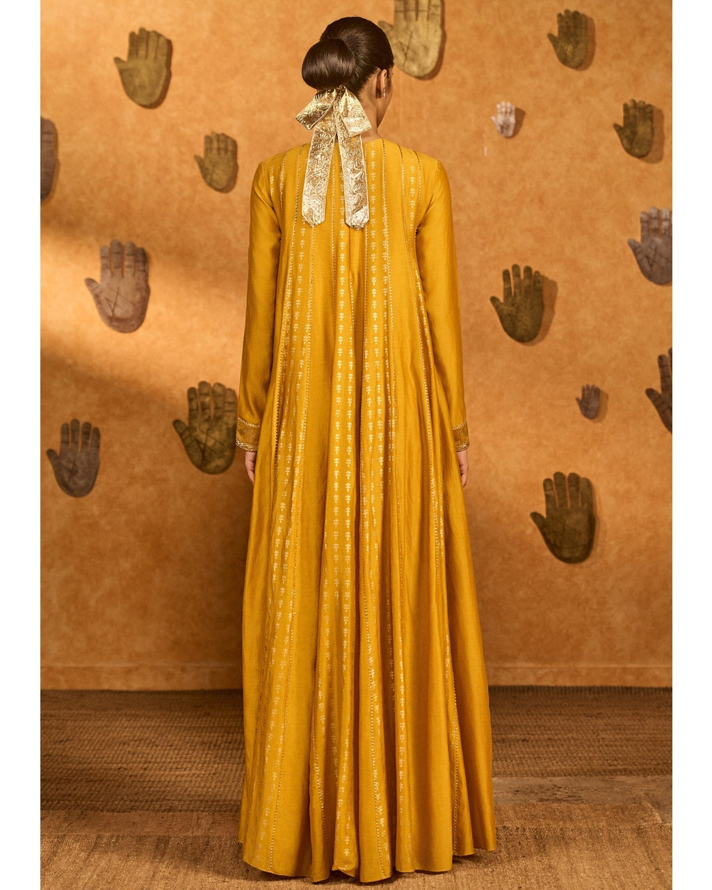Ochre Snow Light Anarkali Set
