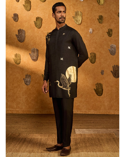 Black Crane Dawn Kurta Set