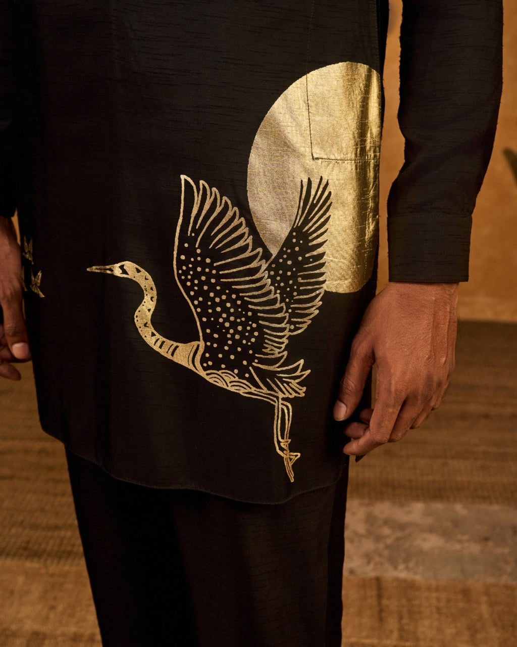 Black Crane Dawn Kurta Set