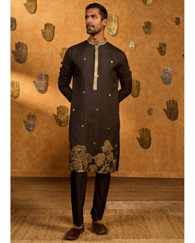 Black Zen Kurta Set