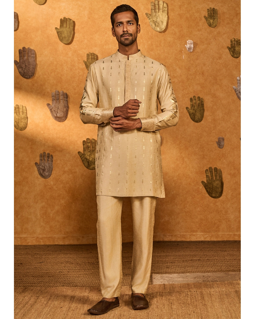 Beige Little Pots Kurta Set