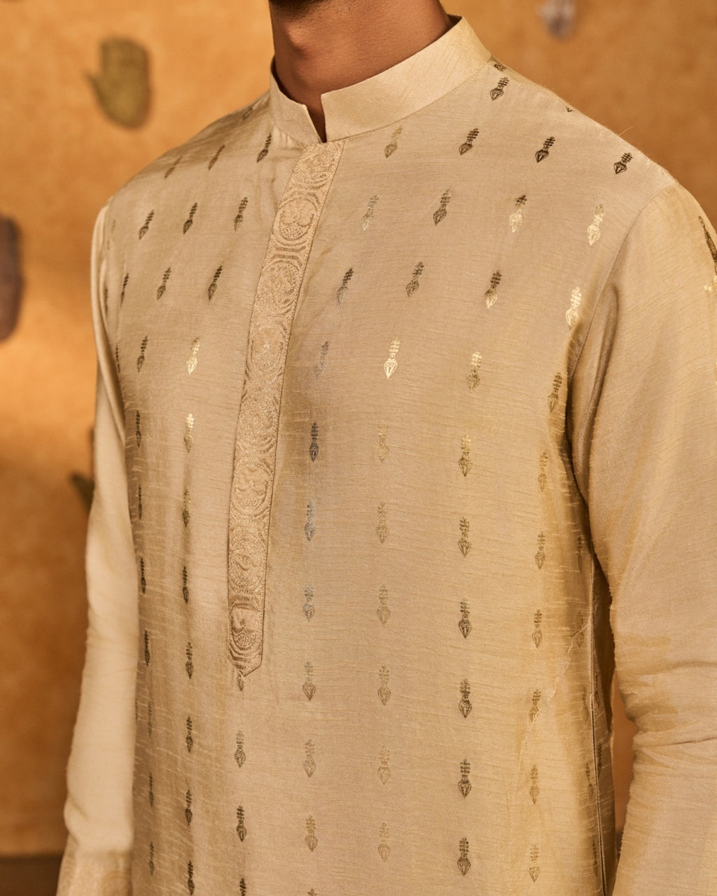 Beige Little Pots Kurta Set