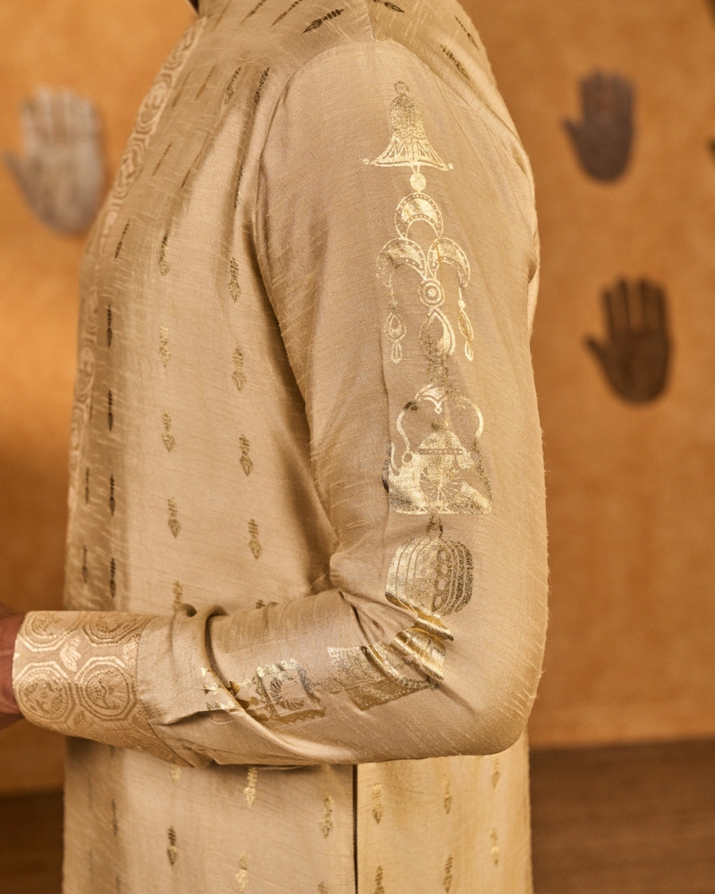 Beige Little Pots Kurta Set