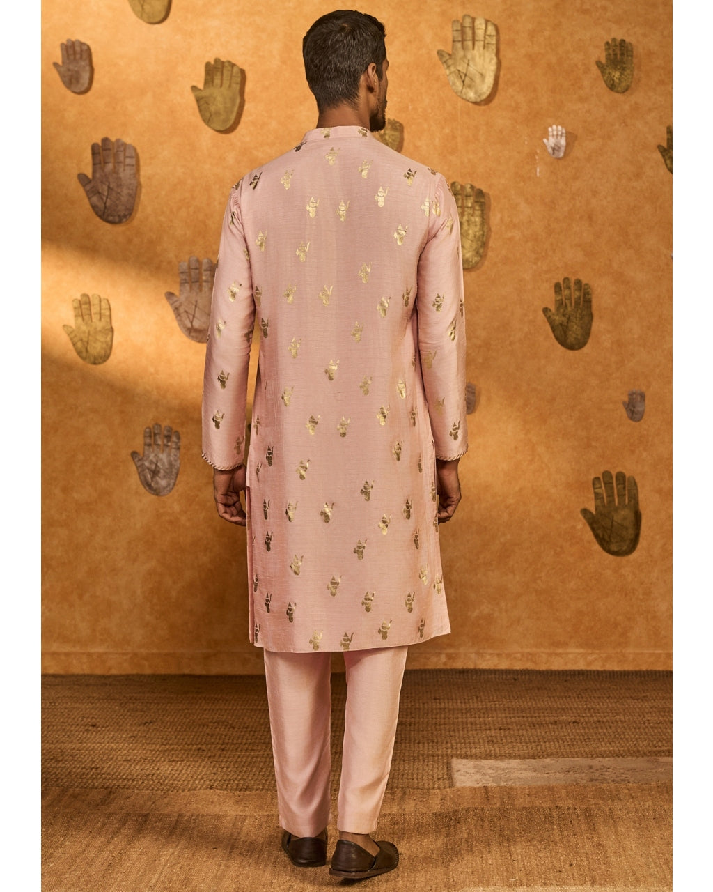 Baby Pink Whispering Leaf Kurta Set