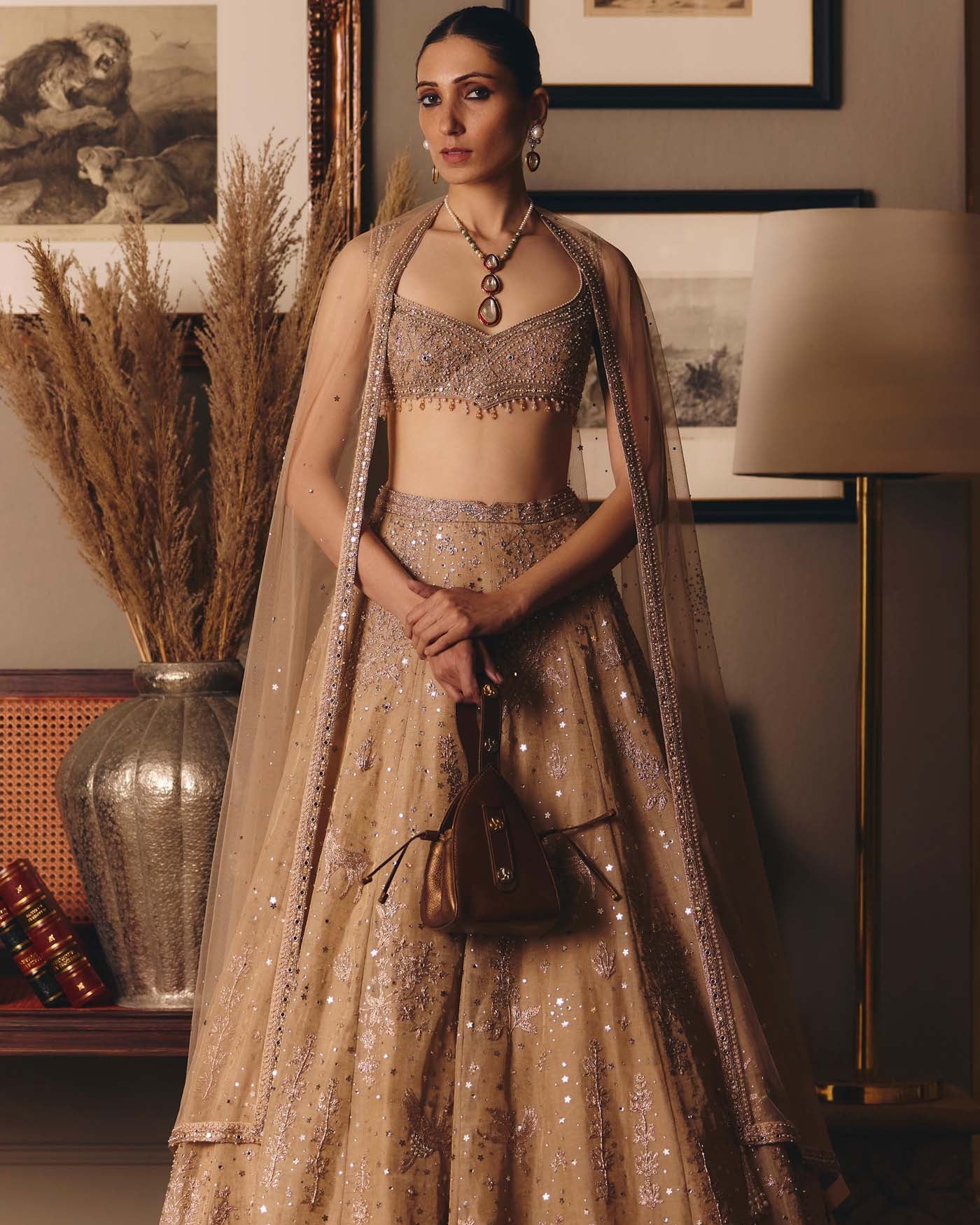 The Aged Tissue Masai Landscape Lehenga