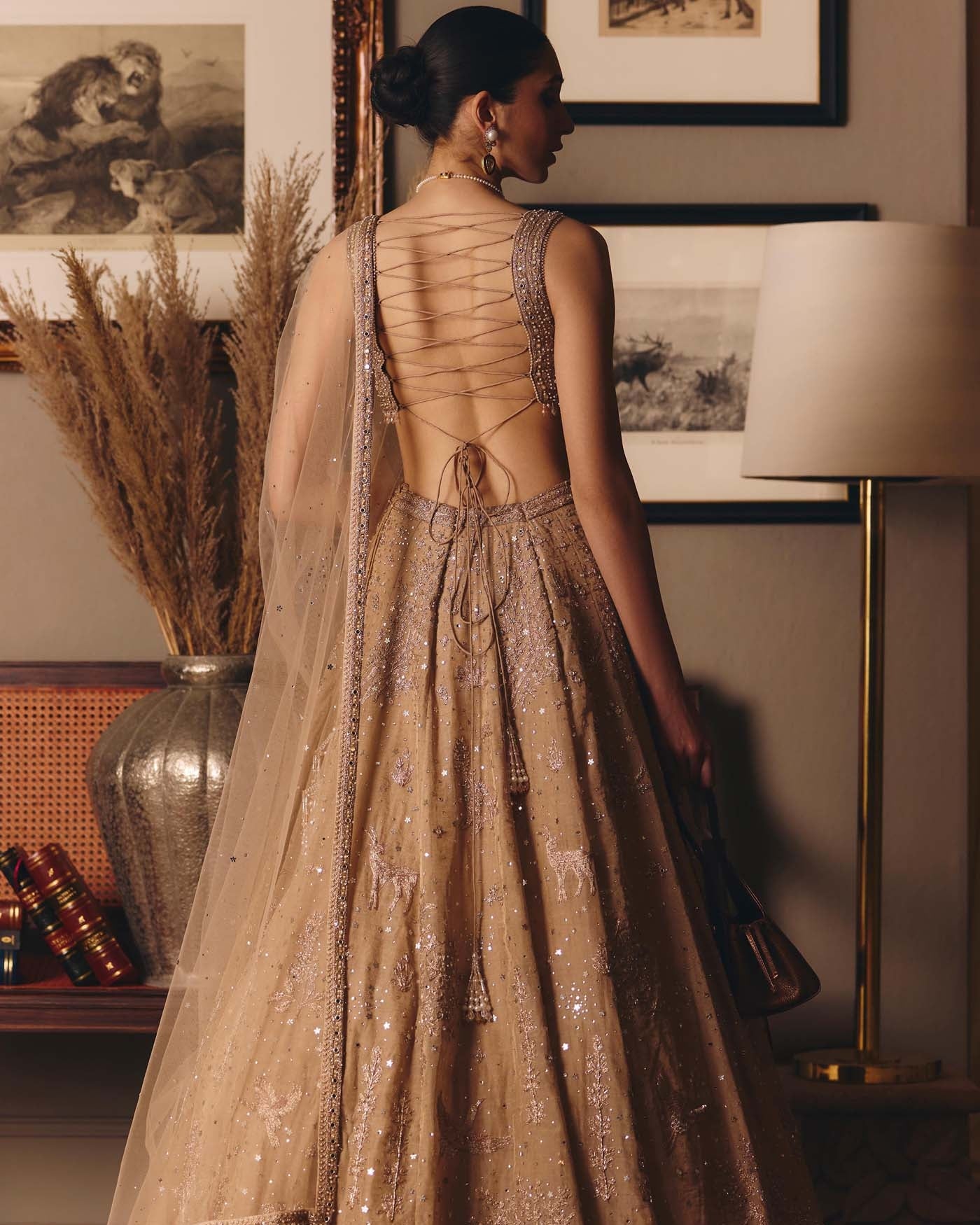 The Aged Tissue Masai Landscape Lehenga