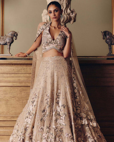 The Amazonica Tissue Lehenga