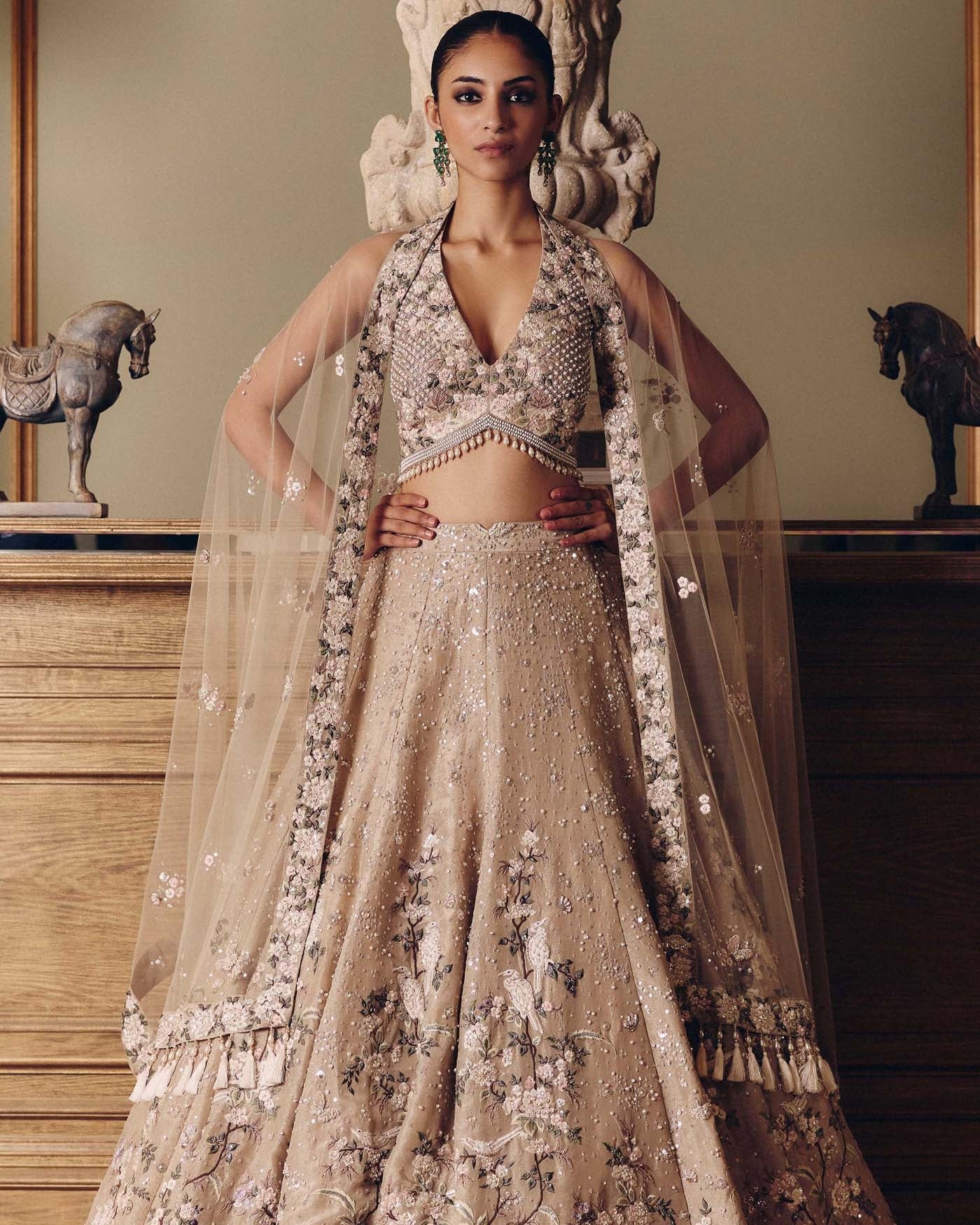 The Amazonica Tissue Lehenga