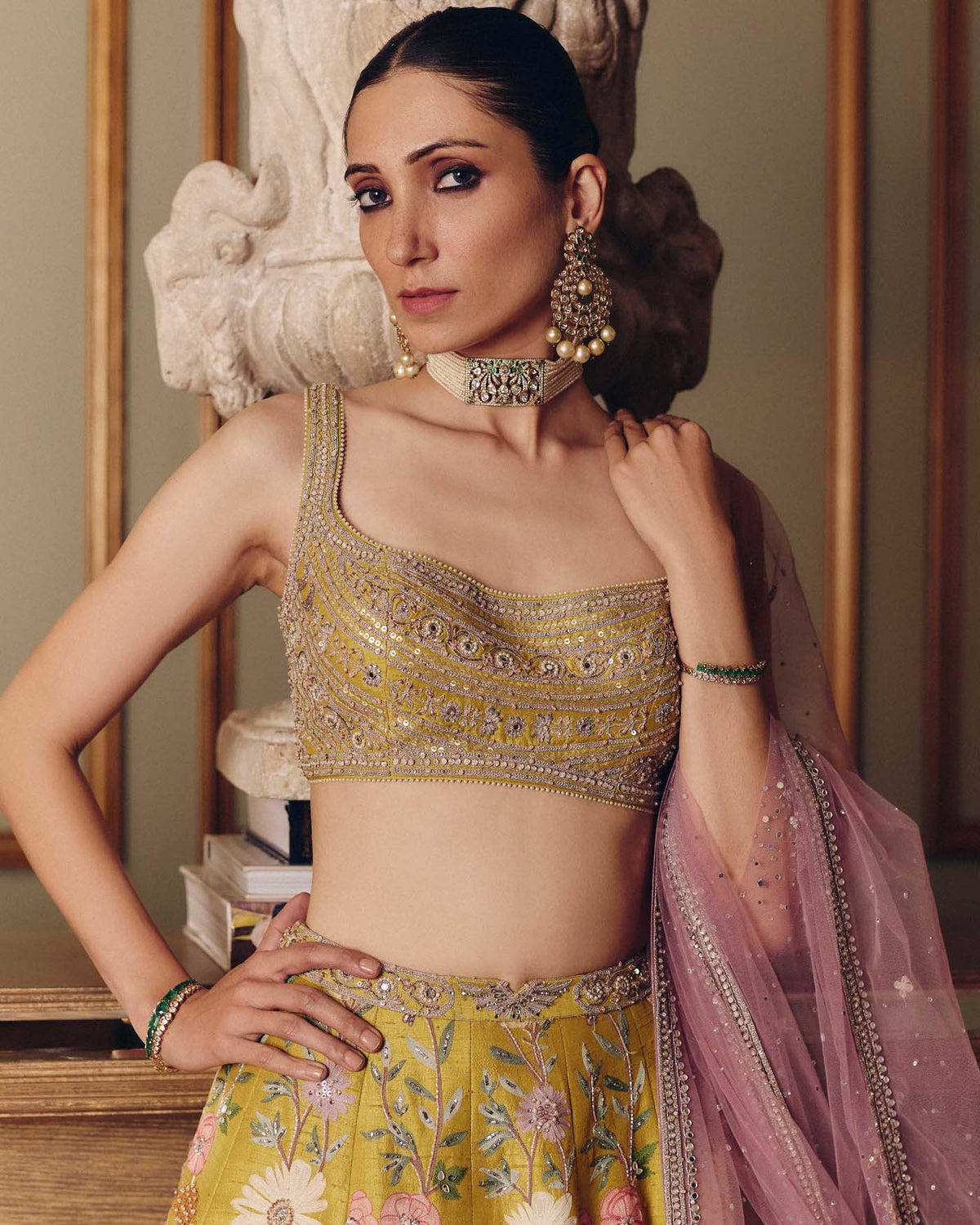 The Roman Bouquet Floral Lehenga