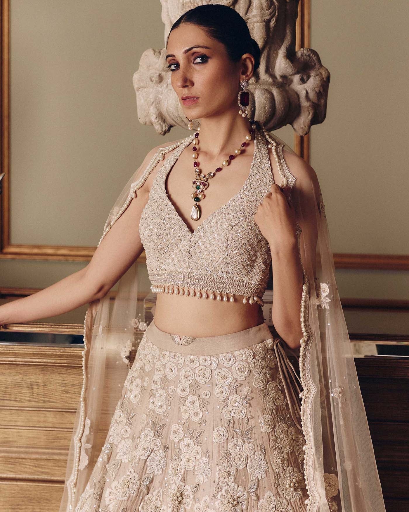 Flamingos Of The Wild Lehenga