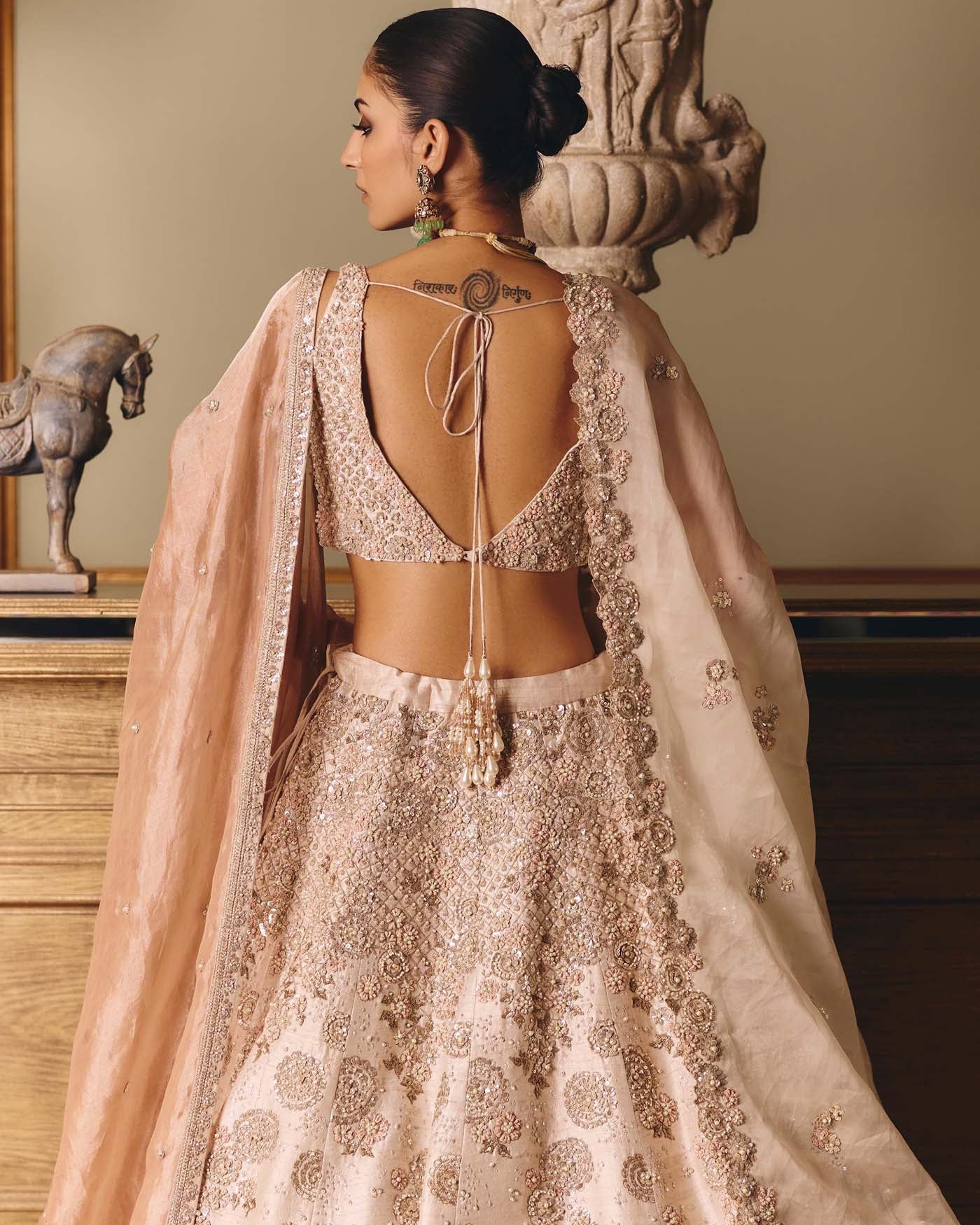 The Royal Ekru Saga Lehenga