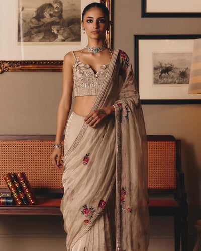 The Parsi Madonna Tissue Sari