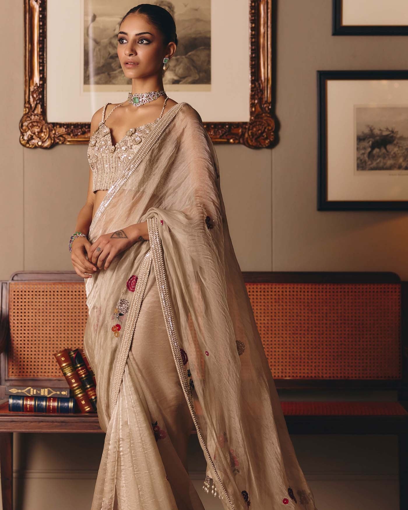 The Parsi Madonna Tissue Sari