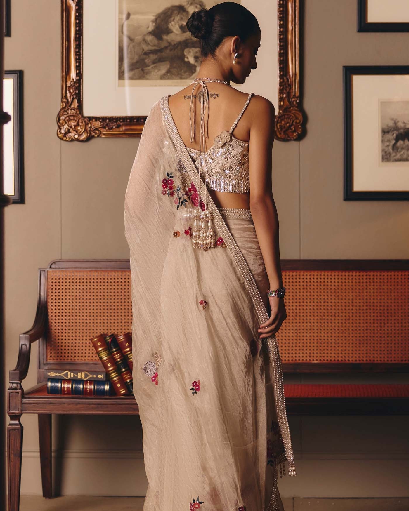 The Parsi Madonna Tissue Sari