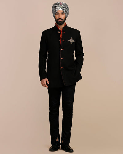 Midnight Black Bandhgala