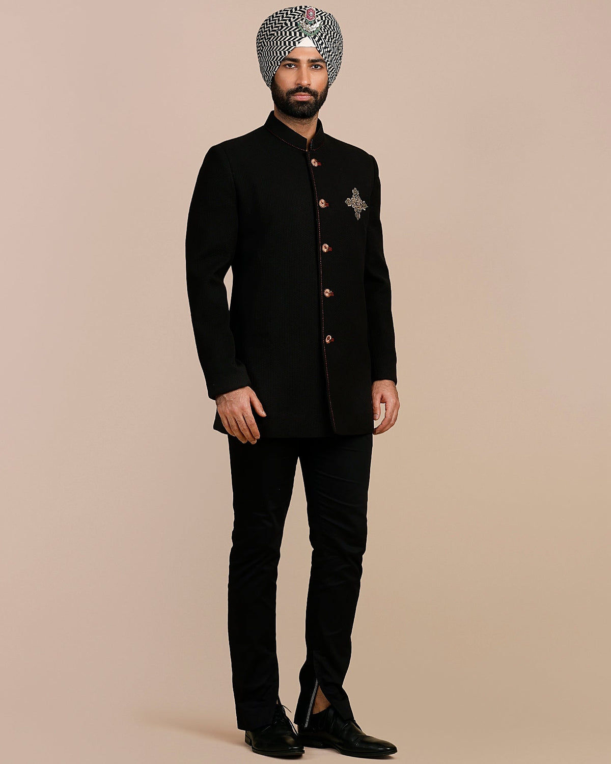 Midnight Black Bandhgala