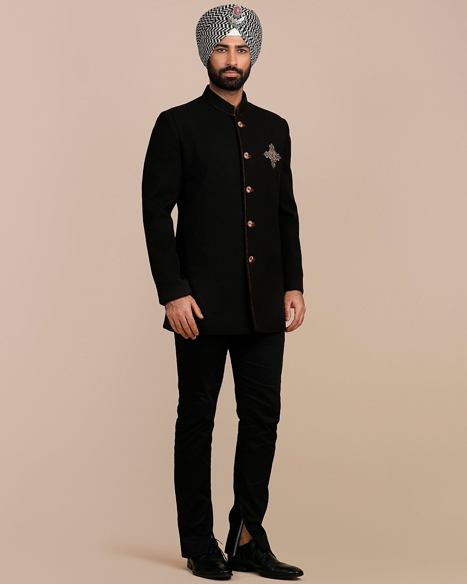 Midnight Black Bandhgala